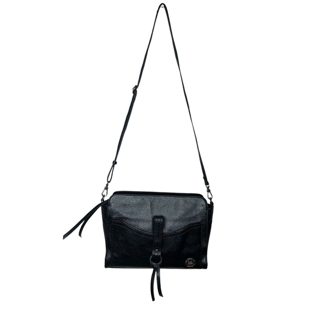 Black Leather Crossbody Shoulder Bag